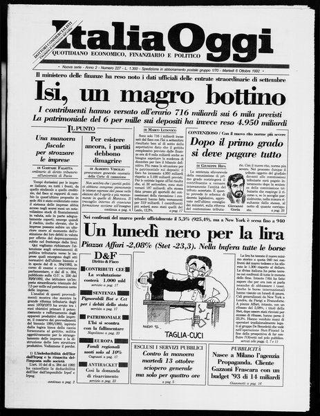 Italia oggi : quotidiano di economia finanza e politica